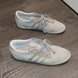Men's Gray Adidas Sneakers Suede US 12